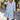 Abito chemisier corto a quadretti vichy blu da donna