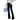 Pantalon taille haute femme slim avec jambe évasée