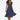 Vestito midi svasato da donna con scollo a V