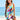Ensemble tankini deux pièces avec col rond et motifs élégants